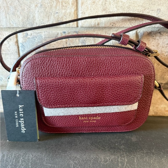 Kate Spade Cordovan Pebbled Crossbody Leather Bag